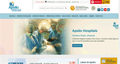Desktop Screenshot of chennai.apollohospitals.com